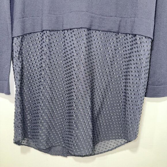 COS Wool/Silk Layered Sweater Tunic - Navy S - Picture 3 of 7